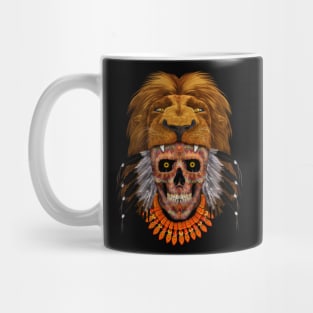 indian native lion sugar Skull Mug